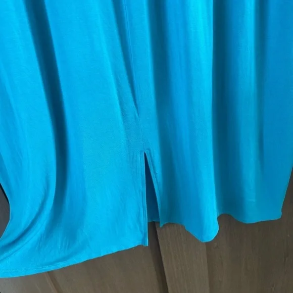 Athleta Teal Blue Santorini Cinch Sleeveless Midi Dress Robe Women's Size 2X​​ - Picture 7 of 12